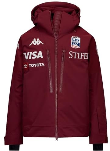 Kappa 6cento 602C US Herren Skijacke USA, Red Pomegranate, M