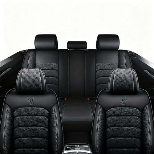 FUNEAER Auto Sitzbezüge Set für Toyota Hilux (5-Seater Version),Auto Schonbezüge die Vordersitze,Sitzschoner Universal-Schwarz