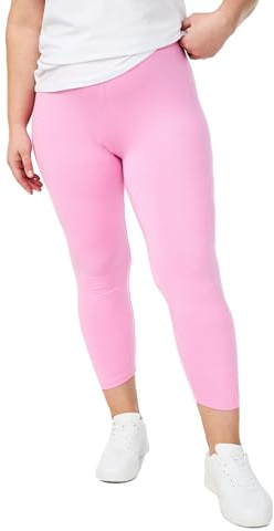 Zizzi Capri 3/4-Leggings Damen große Größen, Viskose, Basic | Basic Capri-Leggings in 3/4-Länge aus weicher Viskose für Damen und Frauen: bequem, auch in großen Größen