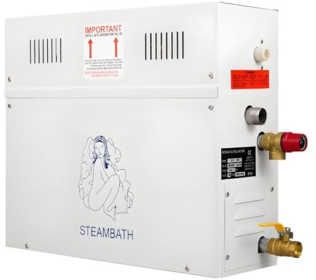 DNEPEI Stainless Steel Steam Shower Generator,3-18kW Optional, Fast 3–5 Min Heating, Auto Drain System, Waterproof Digital Controller 95–131℉ for Home Spa Bathroom 4.5kw-220v