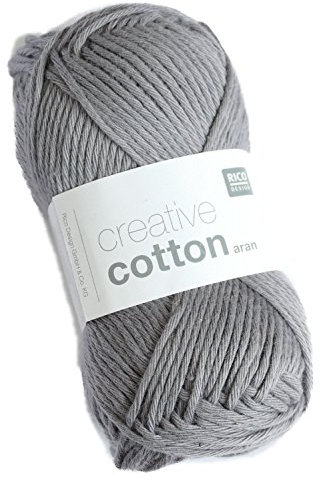 Rico Design - Fil à tricoter CREATIVE COTTON ARAN - Rico Design - Gris 28