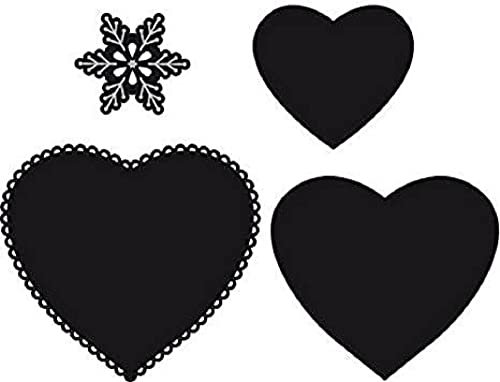 Marianne Design Herz Formen craftable sterben, 4 Stück, schwarz