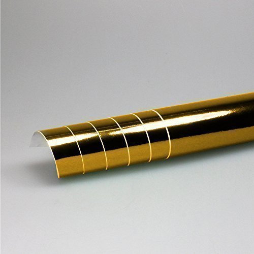 TipTopCarbon 16,45€/m² Chrom Autofolie Gold 30m x 1,52m Auto Folie mit Luftkanälen 3D Flex