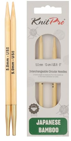 KnitPro K22405 Rundstricknadel, Bamboo, Natur, 12 x 0.5 x 0.5 cm, 2 Count