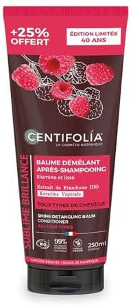 CENTIFOLIA | Detangling Conditioner Balm | Sublime Glanz | Entwirrt ohne das Haar zu beschweren | leicht zu stylen | 99% natürlich | Bio-Himbeere & pflanzliches Keratin | 200 ml