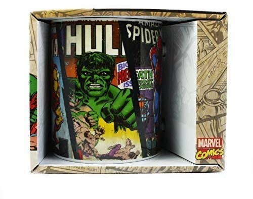Marvel Comics Superheroes Retro Comic Book Covers Ceramic Mug