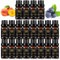 Lot d'huiles essentielles de néroli 100 % pure pour diffuseur, huile essentielle d'œillet de qualité thérapeutique pour humidificateur, 20 x 10 ml d'huiles essentielles de violette d'aromathérapie -