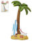 CREATIV DISCOUNT Miniatur Palme mit Surfbrett, 7x15cm