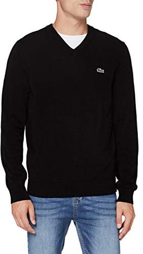 Lacoste AH1951 Suéter, Black, 6XL para Hombre