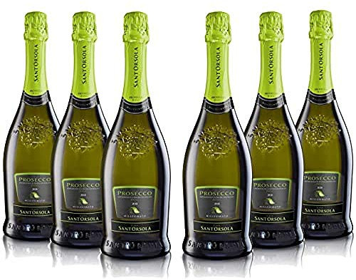 Casa Sant'Orsola - Prosecco D.O.C. Millesimato Biologico, da Uva Glera, Gusto Fresco con Note Minerali, 6x750 ml