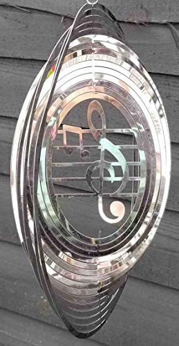 SK Style Decoración de Viento de Acero Inoxidable - Clave de Sol