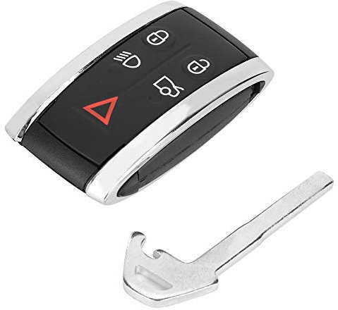 clé Yctze pour Porte Clef Voiture Porte-clés de Voiture, Remplacement de boîtier de Porte-clés à Distance de Voiture pour XF 2009-2012 S-Type 2007-2008 5 Boutons