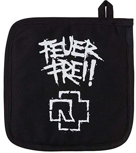 Rammstein Topflappen ”Feuer Frei!” schwarz, Offizielles Band Merchandise