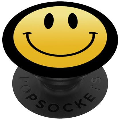 Mr. Happy Smiley Smile Face Funny Humor Cute Positive Laugh PopSockets PopGrip: Ausziehbarer Sockel und Griff für Handys/Tablets mit Tauschbarem Top PopSockets Klebender PopGrip