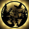 Natur Adler Berge Wald Leuchte Schild Geschenke personalisiert mit Namen I Led Wand-Lampe Batteriebetrieben