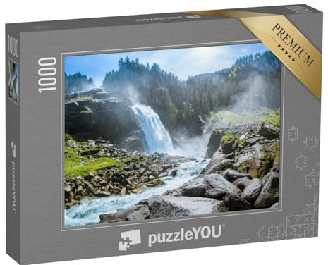 puzzleYOU: Puzzle 1000 Teile „Krimmler Wasserfalle, Nationalpark Hohe Tauern, Salzburg, Österreich“ – aus der Puzzle-Kollektion Natur