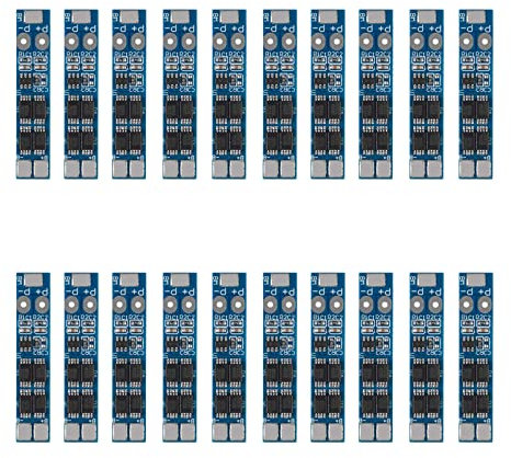 AEDIKO 20pcs 1S 3.7V 4A 18650 Charger PCB BMS Protection Board for Li-ion Lithium Battery Cell (2S)