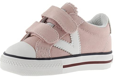 victoria Unisex Sneaker Tribu Canvas & Kontrast-Logo & Klettverschlüsse 1065163 für Kinder Skin 34