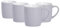 Argon Tableware Coloured Coffee Mugs - Grey - 350ml - Pack of 4 - Gloss Ceramic Stoneware Tea Mugs Latte Cappuccino Cups Hot Chocolate Cups Colourful Mug Set with Handle