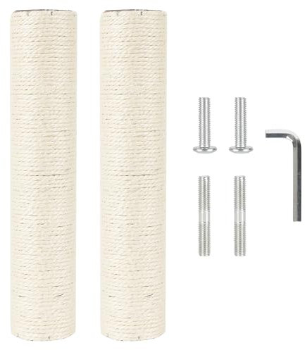 NEUMIHARO 2.9in 7.4cm Diameter Cat Tree Replacement Post Pole Parts Sisal (M10, 35cm/13.8in)