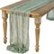 Cuibilyer Käsetuch-Tischläufer 10 Ft Käsetuch-Gaze-Tischdecke 35 x 120 Zoll Romantischer Tischläufer für Hochzeitsdekoration, Urlaub, Geburtstag, Party, Tisch, Esszimmer, Kommode (Gras-Grün)