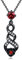 URONE Collana con rosa nera, in argento Sterling con ciondolo a forma di rosa, ideale come regalo di Natale per le donne, Argento sterling, Zirconia cubica