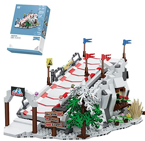 LOZ Mini Blocks 1922 Weihnachten Skigebiet Vergnügungsparks Bausteine, 936 Teile Weihnachts-Themen Klemmbausteine Modellbausatz, Weihnachten Spielzeug Geschenke für Kinder Erwachsene, New 2022