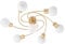 Lindby Deckenlampe Glas Metall, Deckenstrahler Deckenleuchte 7x E14 max. 40W ohne Leuchtmittel Lampe Wohnzimmer Schlafzimmer Flurlampe