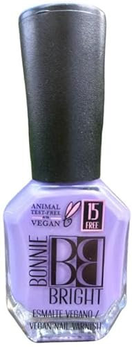 Bonnie Bright Esmalte Uñas Vegano Azafran 12 ml | Tono Lila | Pintauñas Natural 15-free Certificación PETA | Sin necesidad de base | Apto para Alérgicos y Pacientes Oncológicos