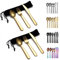 Evanda Set di posate portatili in oro 2 confezioni, include cucchiaio da forchetta per coltelli, posate da campeggio placcate in titanio dorato con borsa, per esterni, picnic, campeggio, viaggio