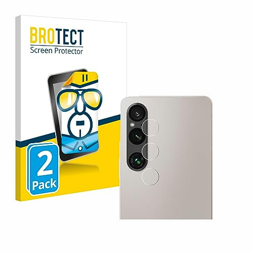 BROTECT Schutzfolie für Sony Xperia 1 V | (NUR Kameraschutz) 2 Stück Transparenter Displayschutz Made in Germany Klare Displayschutz-Folie Clear Einfache Montage