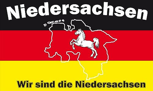 Flagge Fahne Niedersachsen Wir sind die Niedersachsen - 90x150 cm Fahnen