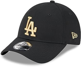 New Era Los Angeles Dodgers MLB League Essential Black Beige 9Forty Adjustable Cap - One-Size