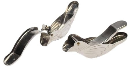 2 exprimidores de limón, exprimidor de pájaros de limón con boquilla de vertido, exprimidor de cuña de lima de acero inoxidable, exprimidor de limón, pajarito, exprimidor portátil de mano para