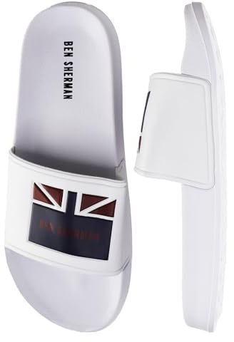 Ben Sherman Union Slip-On White Synthetic Mens Sliders BS21111_White