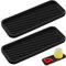 2 Stück Silikon Abtropfmatte Spüle, Weich Silikon Spülbecken Organizer 23 X 9 Cm Silikon Spülbecken Abtropfmatte Klein, Rutschfest Abtropfmatte Schmal Organizer für Schwämme, Bürsten, Seife, Schwarz