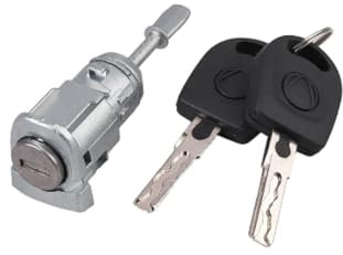 Barillet Complet de Porte Avant Gauche (coté Chauffeur) avec clés compatible pour VW Bora Fox Golf 4 Jetta Multivan Polo Transporter Octavia Fabia Arosa 604837167