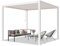 PRIMEYARD Pergola 3x3 m montanti in alluminio bianco con tetto a doghe in acciaio gazebo da giardino