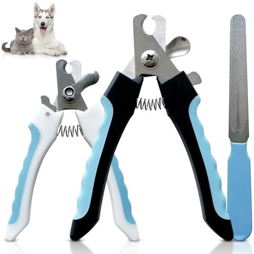 zenpulse - Cortauñas Profesional para Perros y Gatos - Corte Seguro y Fácil - para Mascotas de Todos Los Tamaños. con Protector de Seguridad y Mango Antideslizante.