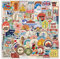Welt Reise Aufkleber 100 pcs, Globale Berühmte Land Stadt Symbole Sehenswürdigkeiten Stickers