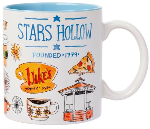 Silver Buffalo Gilmore Girls Destination Locations Icons Keramikbecher, 590 ml