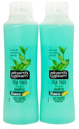 Tea Tree Tingle Shampoo 350 ml - Revitalize Your Locks with Refreshing Minty Freshness and Strengthening Pro-Vitamin B5, Ideal for All Hair Types, Pack of 2