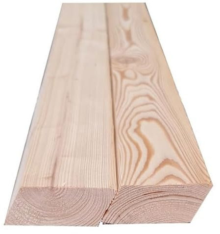 Rhombusleisten Fassadenverkleidung aus sibirischer Lärche, 27 x 70 mm, 2 m lang, 17° Winkel, Massivholzbretter für Garten, Zaun, Fassade (10, 200 cm)