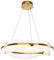 Licht-Erlebnisse LED Kronleuchter Ring D: 60 cm rund H: max. 318 cm verstellbar in Messing warmweiß 3000 K 2700 lm Modern Lüster Hängelampe Esszimmer