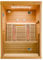 Dewello® Infrarotkabine Infrarotsauna Palermo 135x120 für 1-2 Personen aus Hemlockholz, Vollspektrumstrahler, Bodenstrahler, LED-Farblicht und Beleuchtung, Bluetooth