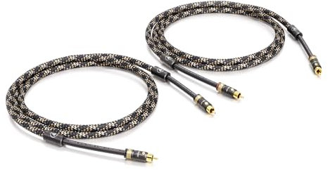 VIABLUE NF-A7 Triple Shield Cinchkabel * Analogkabel * Audiokabel * 3-Fach Abschirmung * OFC Litzen * T8 Cinchstecker/RCA* NF-A7 Splitter * 1 Paar * 100 cm * 1 m