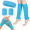 MUFEKUM 80s Fancy Dress Costumes Accessories, Leg Warmers Fishnet Gloves Headband Wristbands Sweatbands Neon Set, 1980s Retro Theme Party Costumes Neon Party Accessories (Blue)