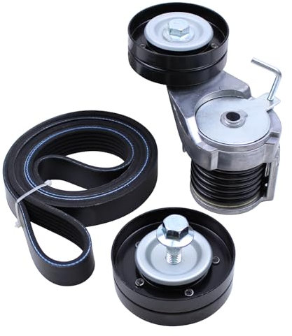 Keilrippenriemensatz Keilrippenriemen Spanner Umlenkrolle Riemenspanner Spannrolle Spannarm Keilriemensatz für Bora Golf 4 für Octavia 1U Leon 1M Toledo 1M 1.4 16V 1.6 16V