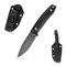 SDOKEDC DC53 Stahl Outdoor messer Jagdmesser Feststehende Klinge G10 Griff mit Kydex Scheide für Männer EDC Camping Survival (Schwarze Steinwäsche + schwarzer Griff)