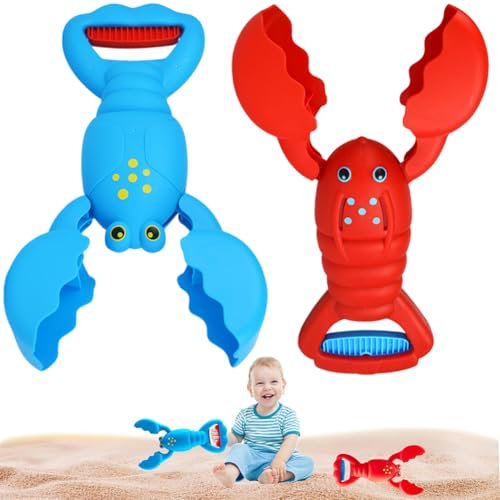 DVSWDMA Sandgreifer Hummer, Greifer, Handbagger Sandspielzeug, Sandbagger für Strand Sandkasten Schnee Schaufel für Kinder ab 3 Jahre